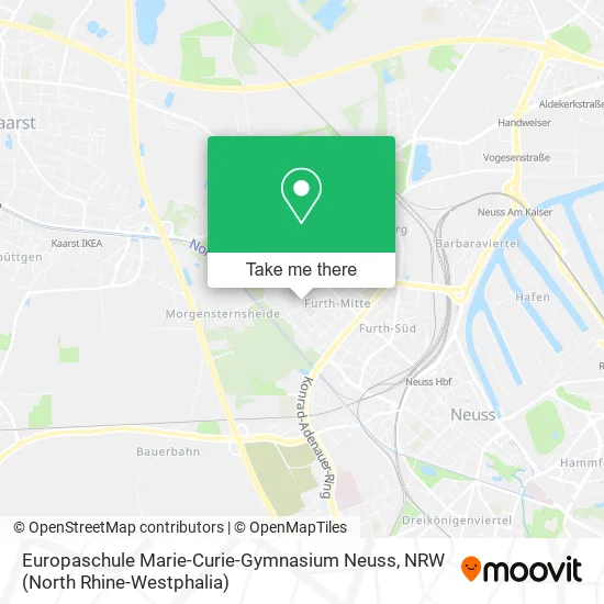 Карта Europaschule Marie-Curie-Gymnasium Neuss