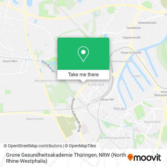 Grone Gesundheitsakademie Thüringen map