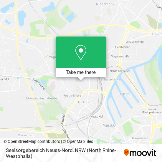 Карта Seelsorgebereich Neuss-Nord