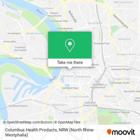 Columbus Health Products map