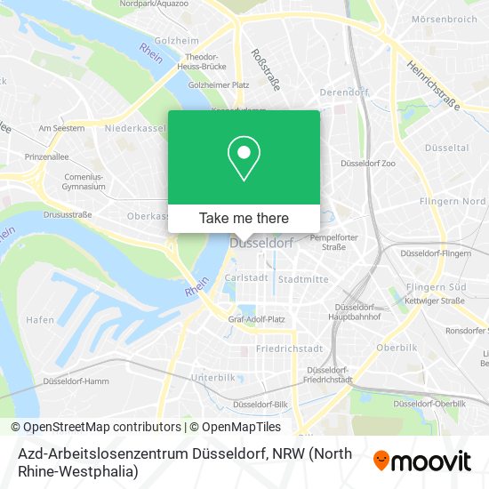 Карта Azd-Arbeitslosenzentrum Düsseldorf