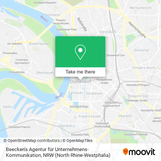 Карта Beecken's Agentur für Unternehmens-Kommunikation