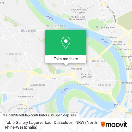 Table Gallery Lagerverkauf Düsseldorf map