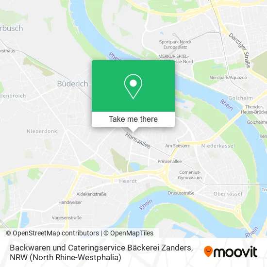 Карта Backwaren und Cateringservice Bäckerei Zanders