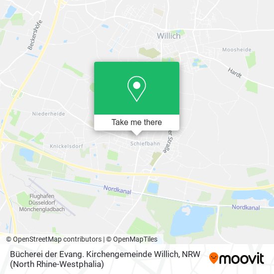 Bücherei der Evang. Kirchengemeinde Willich map