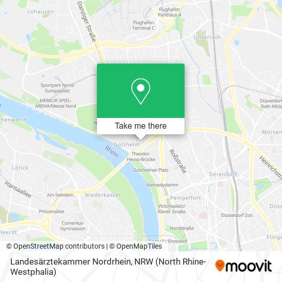 Landesärztekammer Nordrhein map