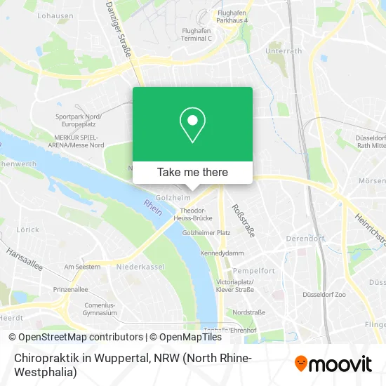 Карта Chiropraktik in Wuppertal