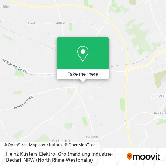 Карта Heinz Küsters Elektro- Großhandlung Industrie-Bedarf