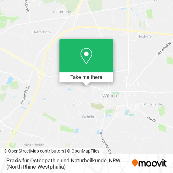 Карта Praxis für Osteopathie und Naturheilkunde