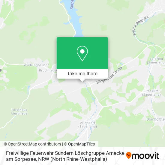 Карта Freiwillige Feuerwehr Sundern Löschgruppe Amecke am Sorpesee