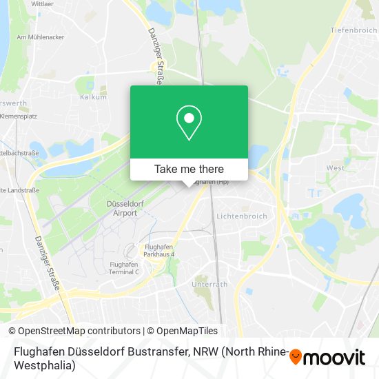 Flughafen Düsseldorf Bustransfer map