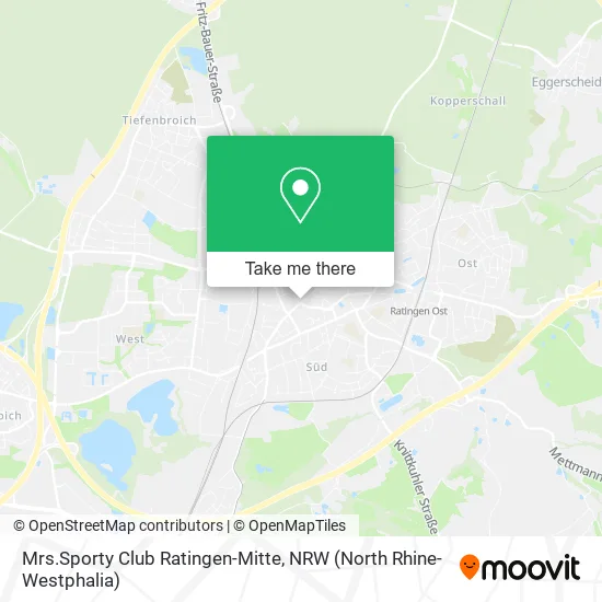 Карта Mrs.Sporty Club Ratingen-Mitte