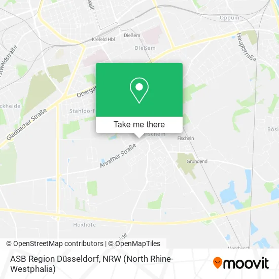 Карта ASB Region Düsseldorf
