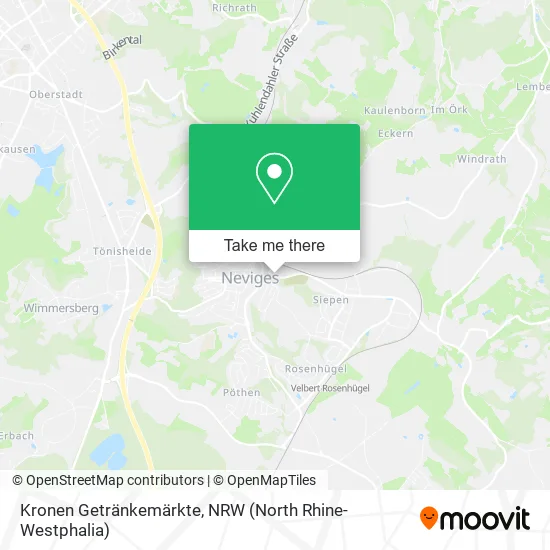 Карта Kronen Getränkemärkte