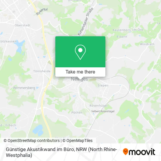 Карта Günstige Akustikwand im Büro