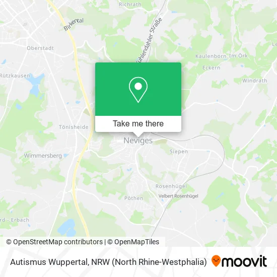 Карта Autismus Wuppertal