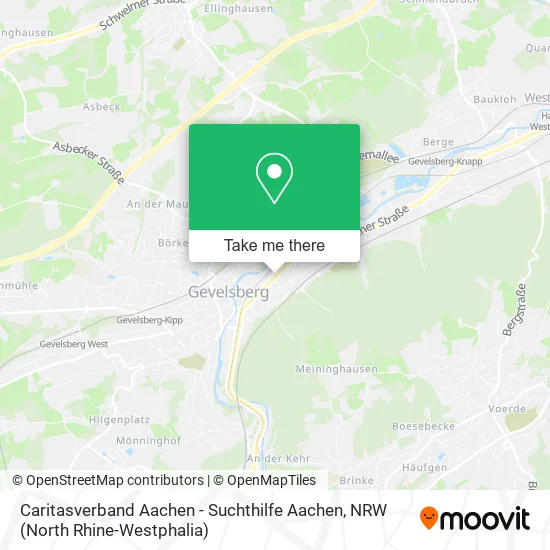 Карта Caritasverband Aachen - Suchthilfe Aachen