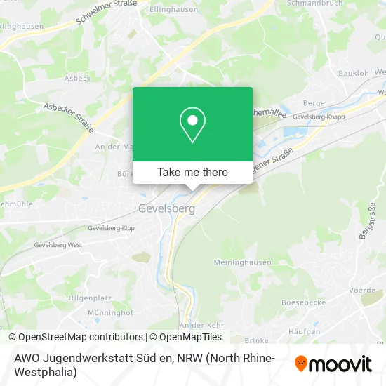 Карта AWO Jugendwerkstatt Süd en