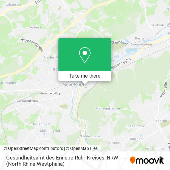 Карта Gesundheitsamt des Ennepe-Ruhr-Kreises