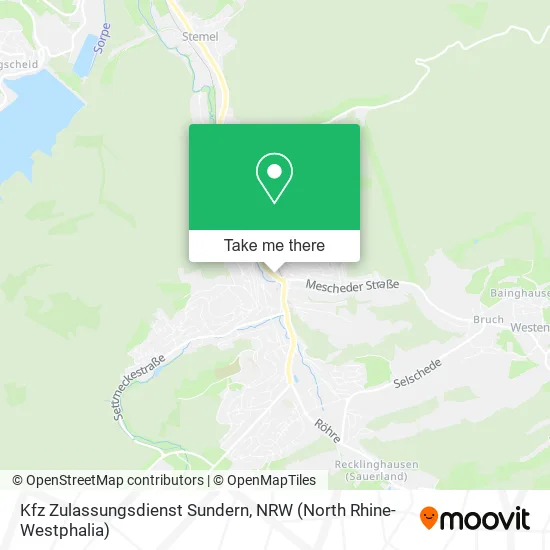 Карта Kfz Zulassungsdienst Sundern