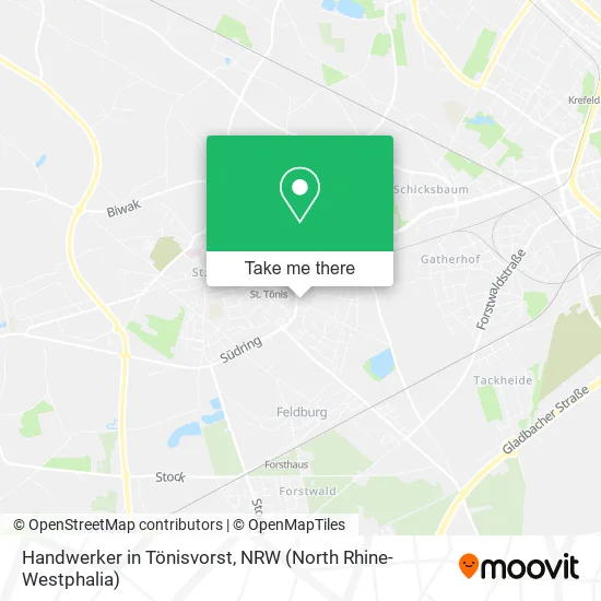 Карта Handwerker in Tönisvorst