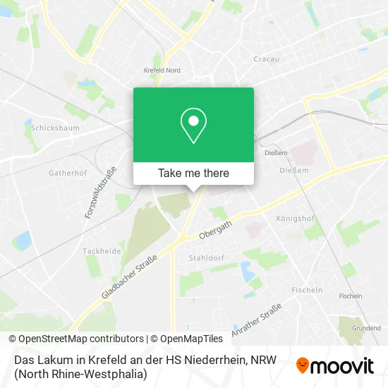 Карта Das Lakum in Krefeld an der HS Niederrhein
