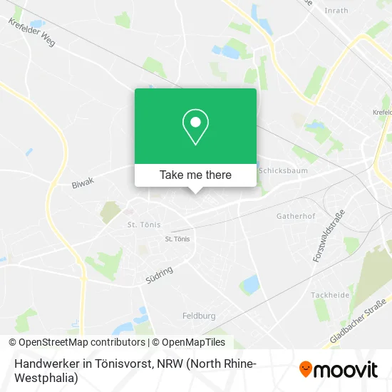 Карта Handwerker in Tönisvorst