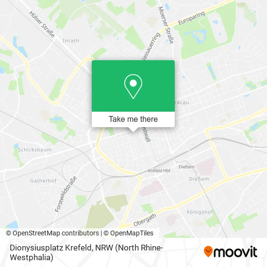 Карта Dionysiusplatz Krefeld