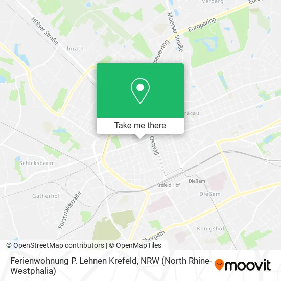 Карта Ferienwohnung P. Lehnen Krefeld