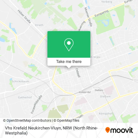 Карта Vhs Krefeld Neukirchen-Vluyn