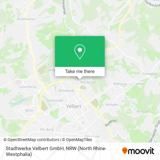 Карта Stadtwerke Velbert GmbH