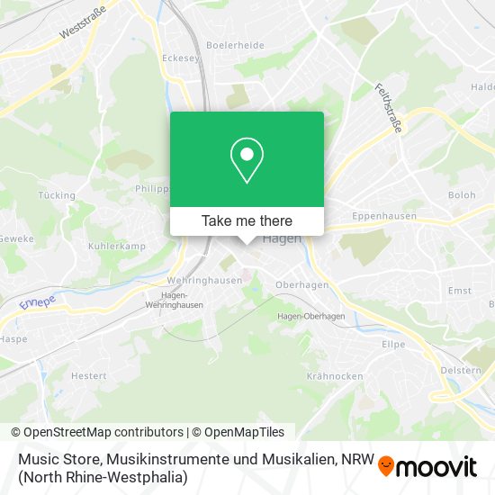 Music Store, Musikinstrumente und Musikalien map