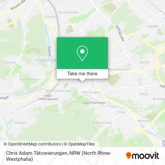 Карта Chris Adam Tätowierungen