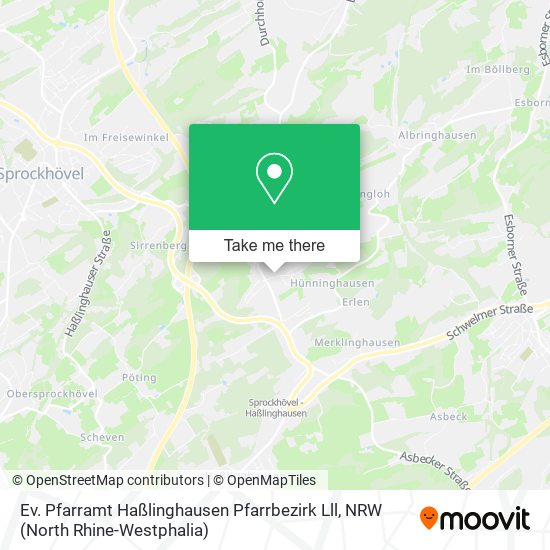 Ev. Pfarramt Haßlinghausen Pfarrbezirk Lll map