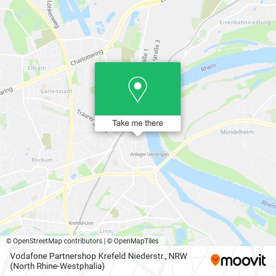 Карта Vodafone Partnershop Krefeld Niederstr.