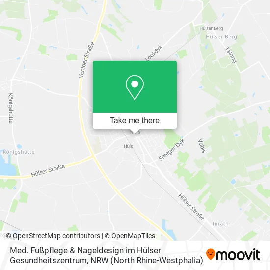 Карта Med. Fußpflege & Nageldesign im Hülser Gesundheitszentrum