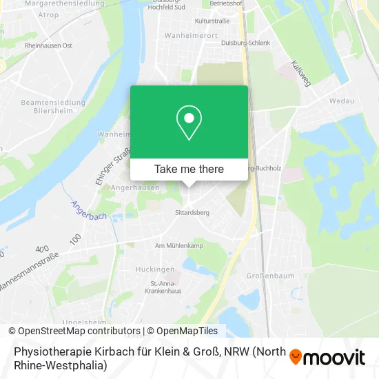 Карта Physiotherapie Kirbach für Klein & Groß