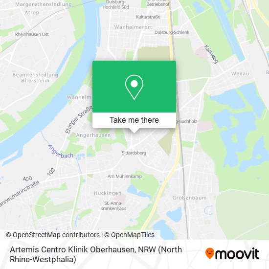 Artemis Centro Klinik Oberhausen map