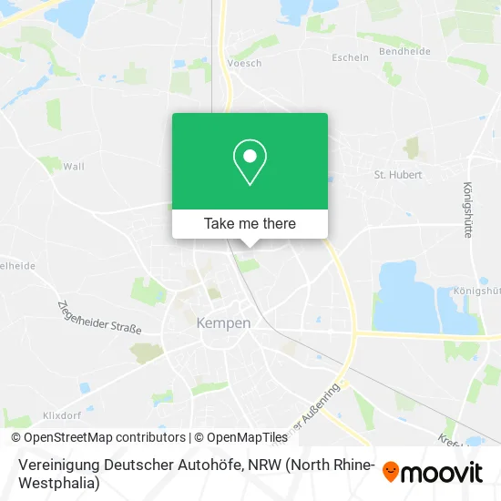 Карта Vereinigung Deutscher Autohöfe