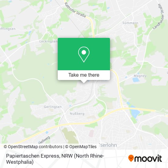 Papiertaschen Express map
