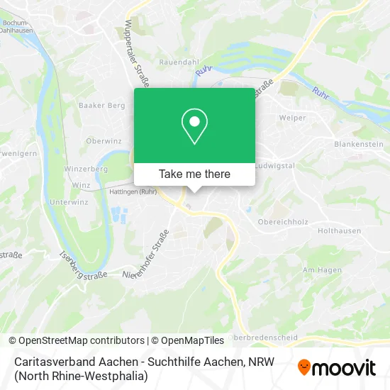 Карта Caritasverband Aachen - Suchthilfe Aachen