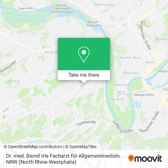 Карта Dr. med. Bernd Irle Facharzt für Allgemeinmedizin