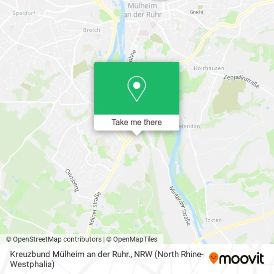 Карта Kreuzbund Mülheim an der Ruhr.