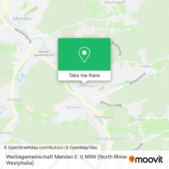 Werbegemeinschaft Menden E. V map