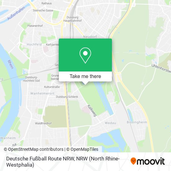 Deutsche Fußball Route NRW map