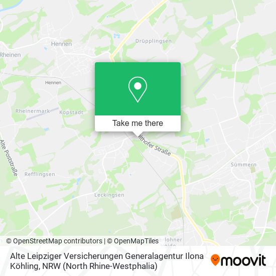 Alte Leipziger Versicherungen Generalagentur Ilona Köhling map