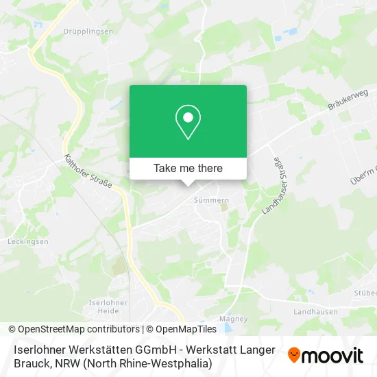 Карта Iserlohner Werkstätten GGmbH - Werkstatt Langer Brauck