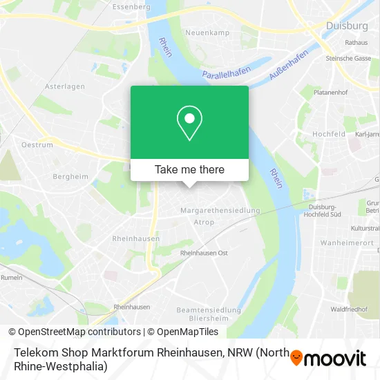 Карта Telekom Shop Marktforum Rheinhausen