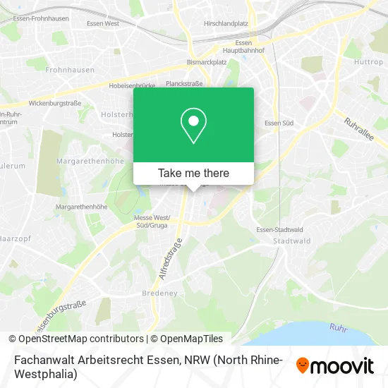Карта Fachanwalt Arbeitsrecht Essen