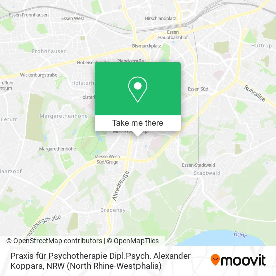 Карта Praxis für Psychotherapie Dipl.Psych. Alexander Koppara